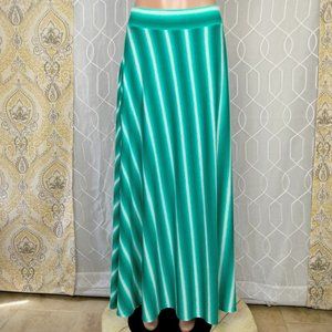 Cato maxi skirt green & white stripes size small